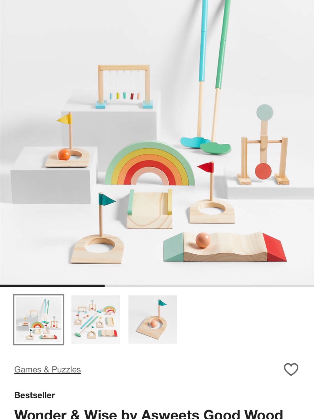 Wonder & Wise Wooden Mini Golf Playset